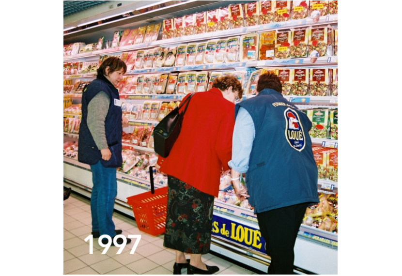 Premières animations magasins des Fermiers de Loué - 1997