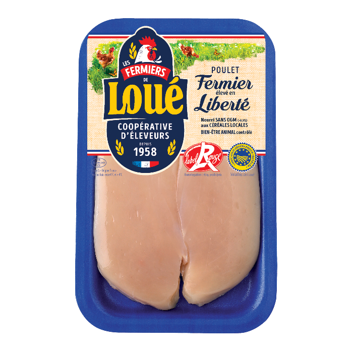 Filets de poulet blanc de Loué Label Rouge IGP Maine