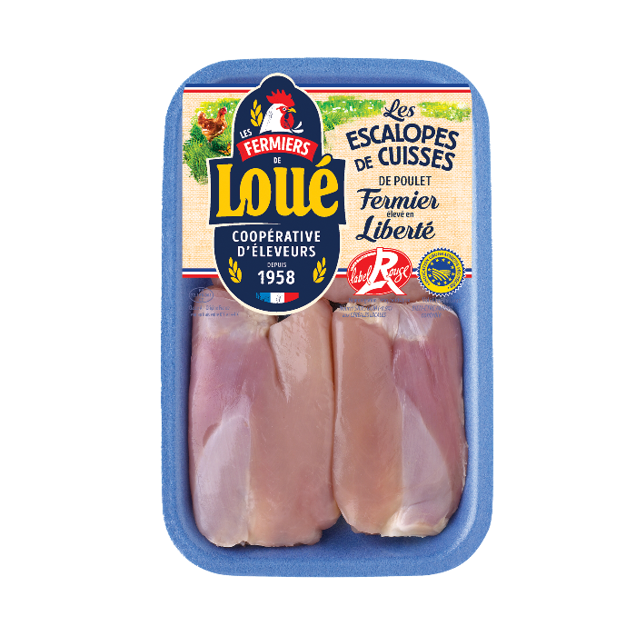 Escalopes de cuisses de poulet de Loué Label Rouge IGP Maine