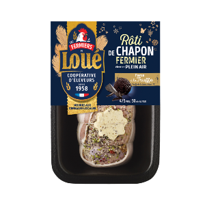 Rôti de chapon de Loué, à la farce de volaille de Loué à la truffe